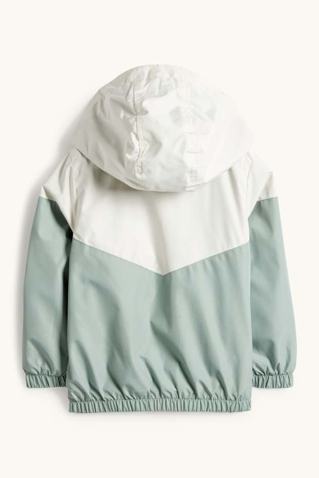 Kinder Buben - Jacke mit Kapuze - wasserabweisend - mintgrün