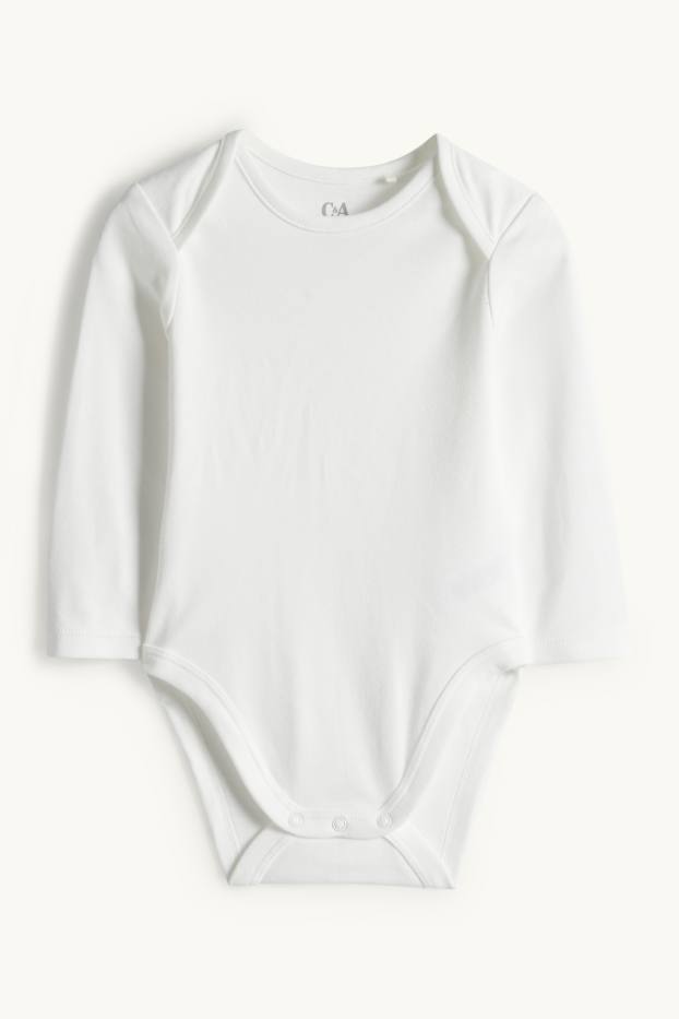 Nadó nen - Ovella, vaca i pollet - conjunt de pijama sencer - 2 peces - blanc/gris