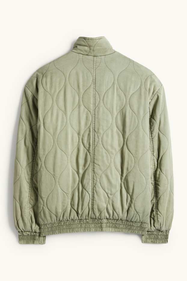 Dames - Jas met stiksels - lichtgroen