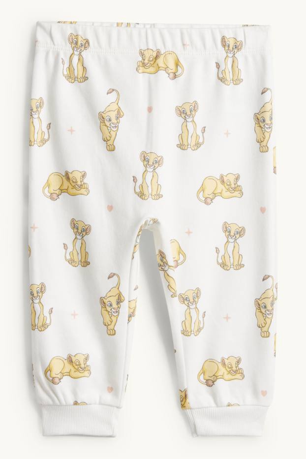 Bebés niñas - El Rey León - pijama para bebé - 2 prendas - blanco / rosa