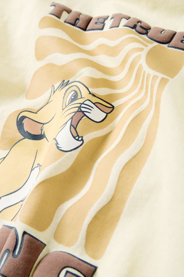 Miminka - chlapci - Lví král - tričko s krátkým rukávem pro miminka - světle žlutá