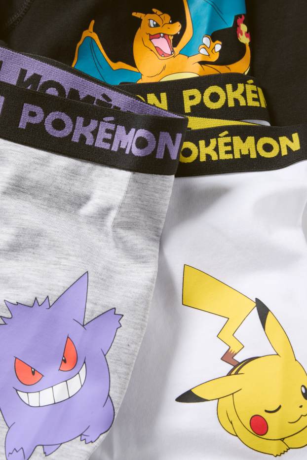 Kinderen: jongens - Set van 3 - Pokémon - boxershort - zwart