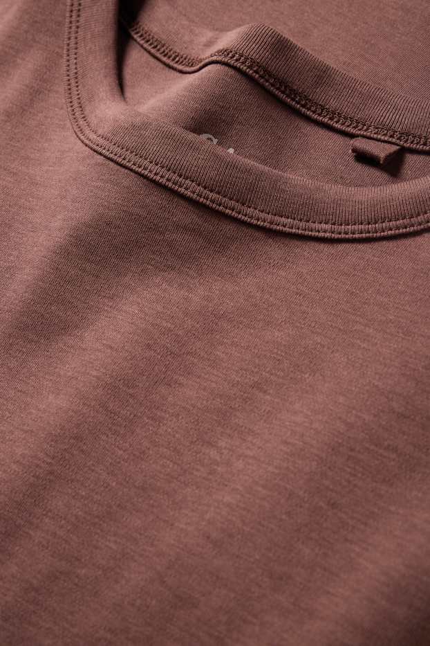 Dona - Samarreta de màniga curta - oversized - marró fosc