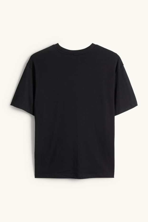 Dames - T-shirt - oversized - zwart