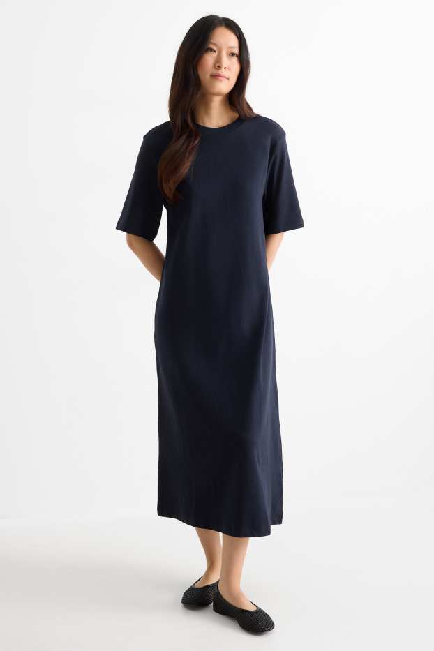 Damen - T-Shirt-Kleid - dunkelblau