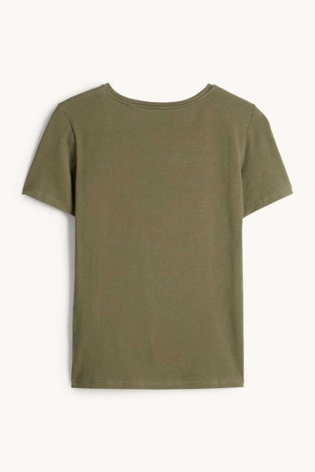 Damen - T-Shirt - Slim Fit - khaki