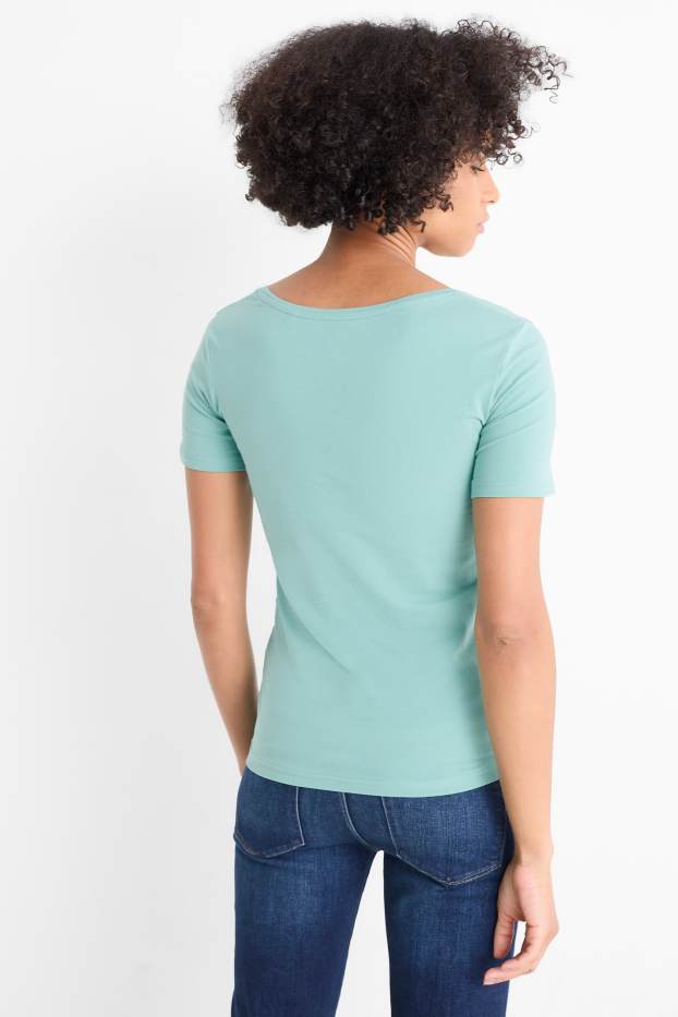 Damen - T-Shirt - Slim Fit - hellgrün