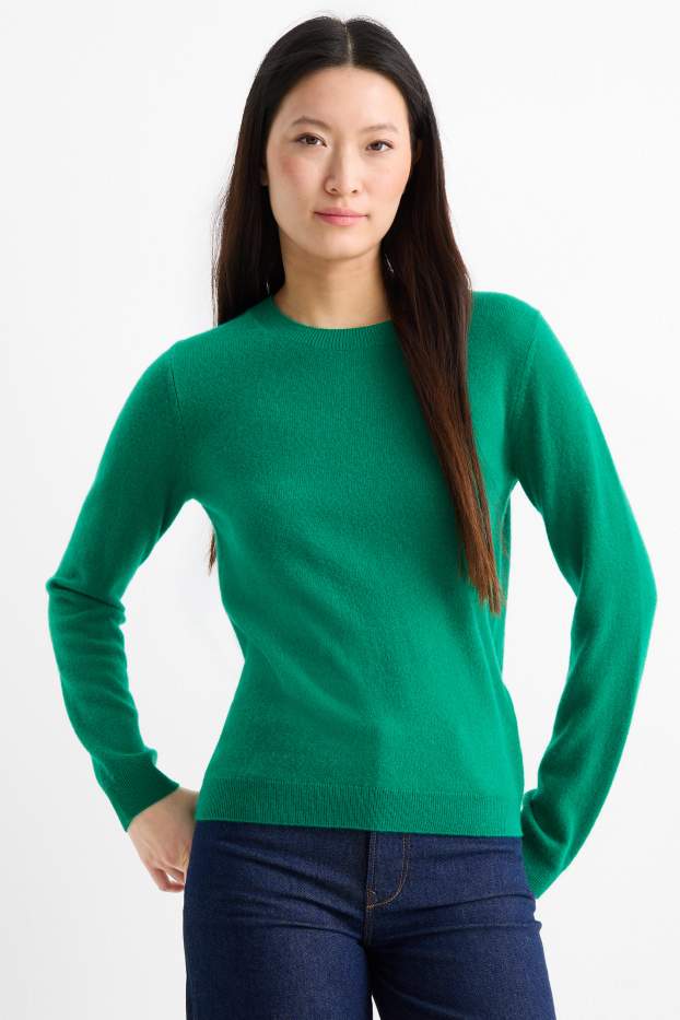 Women - Cashmere jumper - green