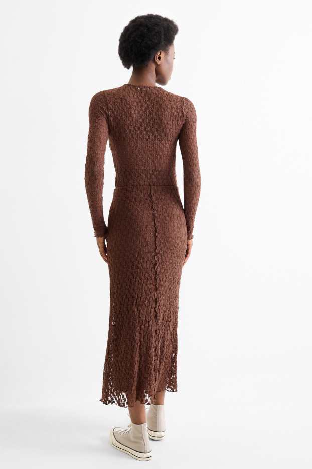 Dámské - Sukně - tmavohnědá