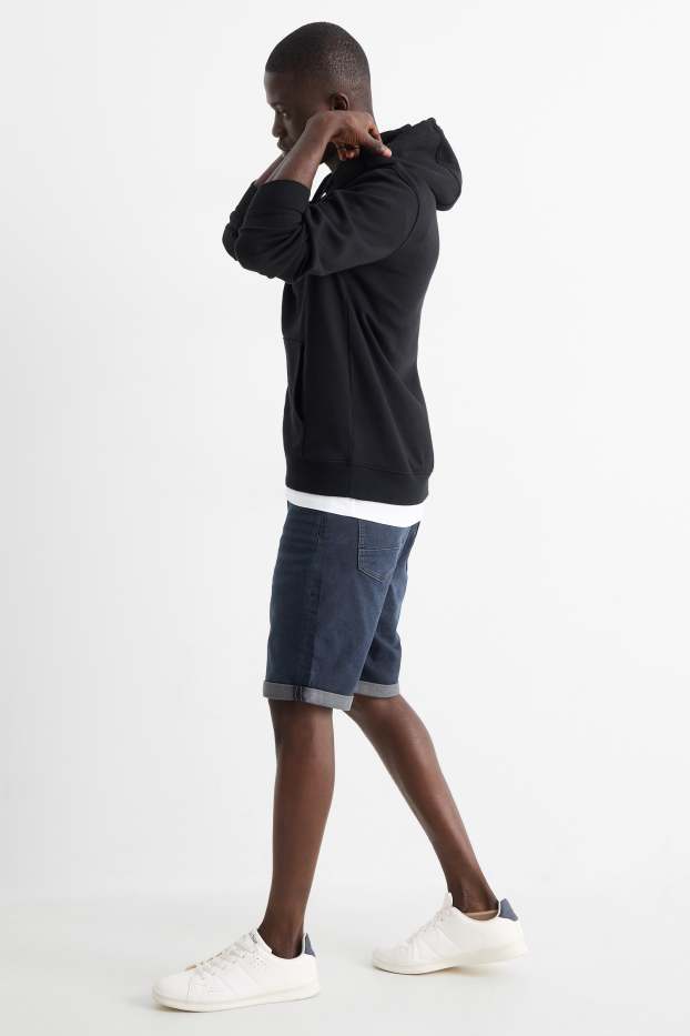 Men - Denim shorts - Flex jog denim - LYCRA® - dark blue