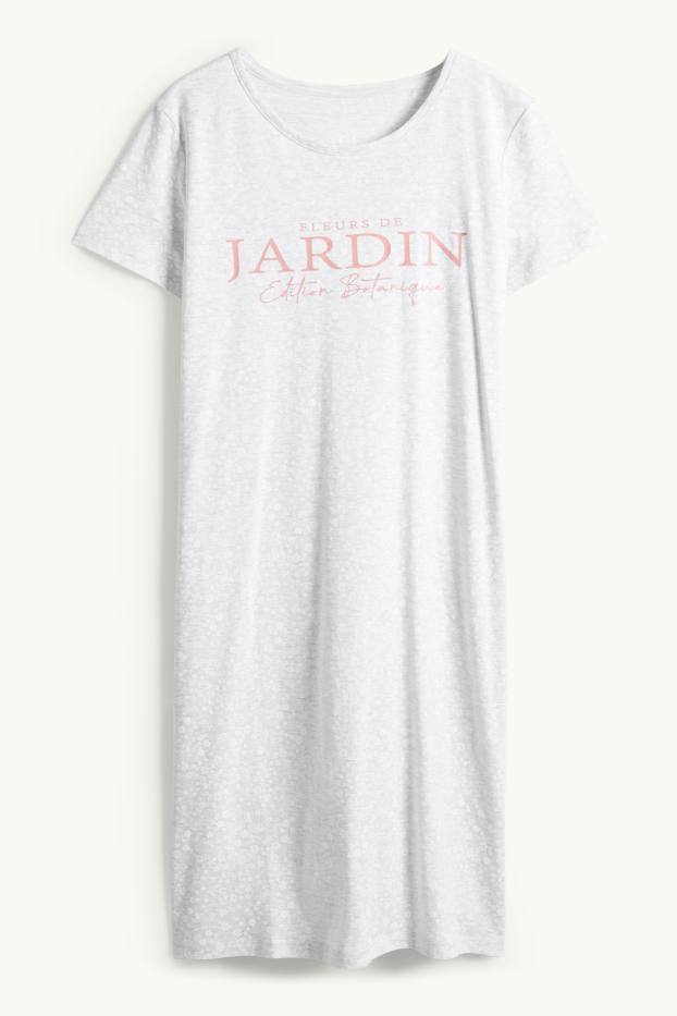 Damen - Nachthemd - hellgrau