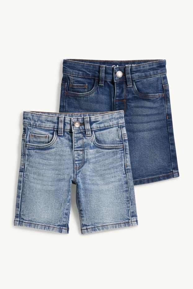 Niños - Pack de 2 - bermudas vaqueras - vaqueros - azul
