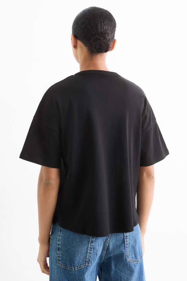 Donna - T-shirt - oversize - nero