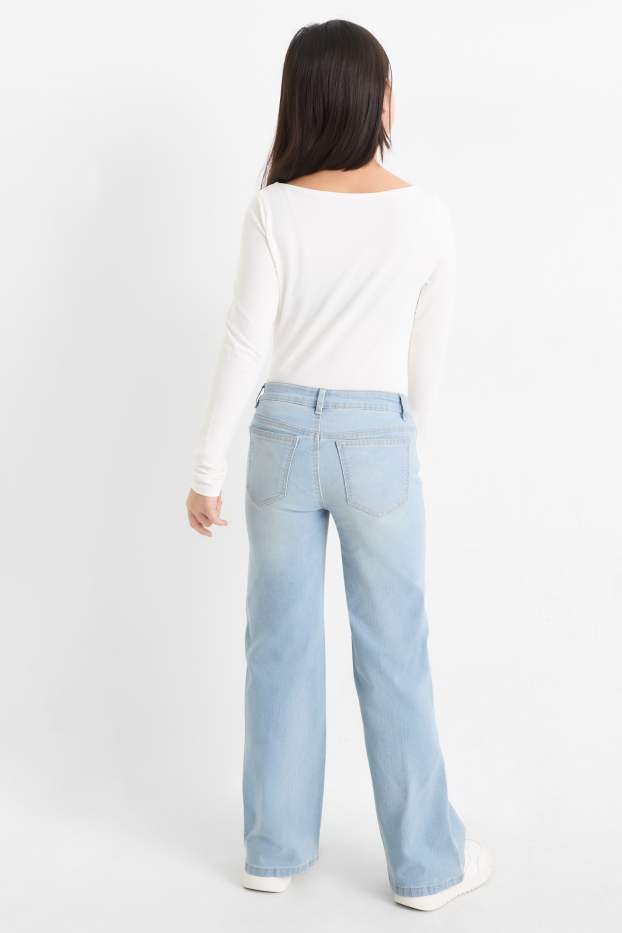 Enfants filles - Wide leg jean - jean bleu clair