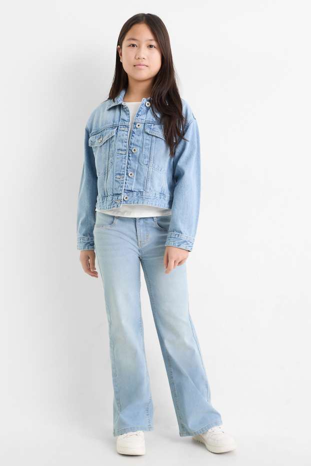 Enfants filles - Wide leg jean - jean bleu clair