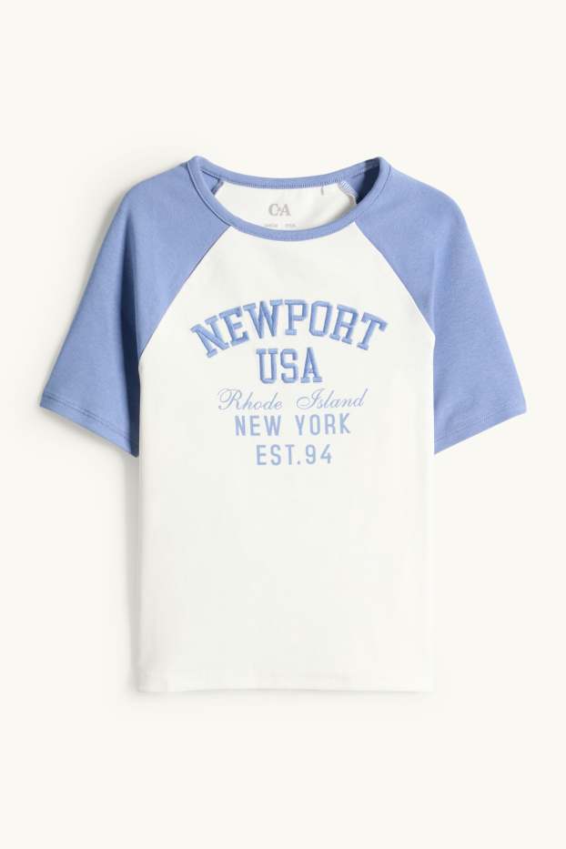 Bambine - Newport - t-shirt - bianco / blu