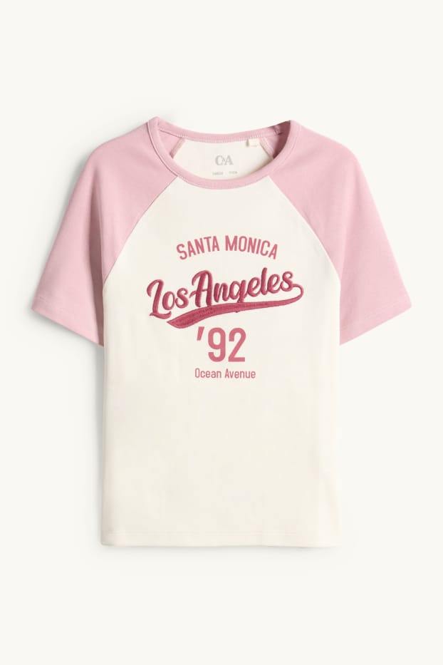 Enfants filles - Los Angeles - T-shirt - blanc / rose