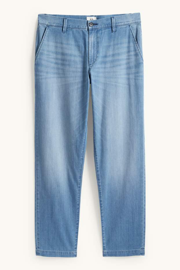 Hommes - Jean chino - tapered fit - bleu clair