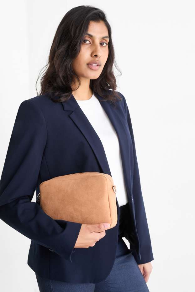 Dámské - Taška přes rameno s odnímatelným popruhem - světle hnědá