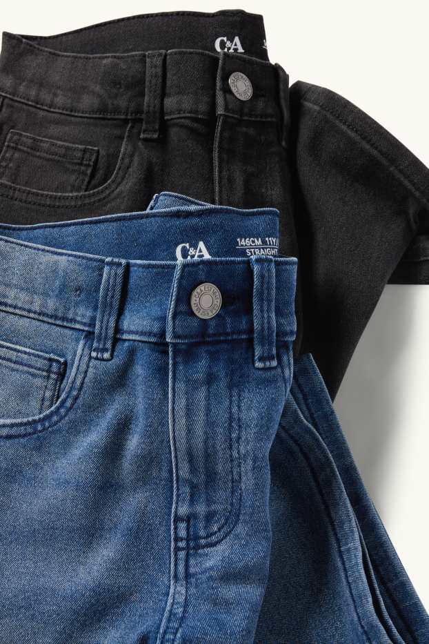 Copii - Băieți - Multipack 2 perechi - bermude de blugi - albastru / negru