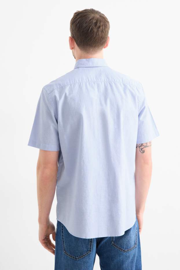 Hommes - Chemise - regular fit - col button-down - bleu clair