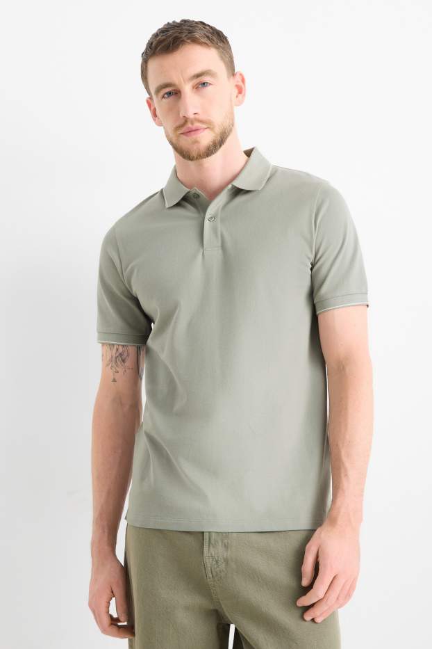 Men - Polo shirt - slim fit - light green