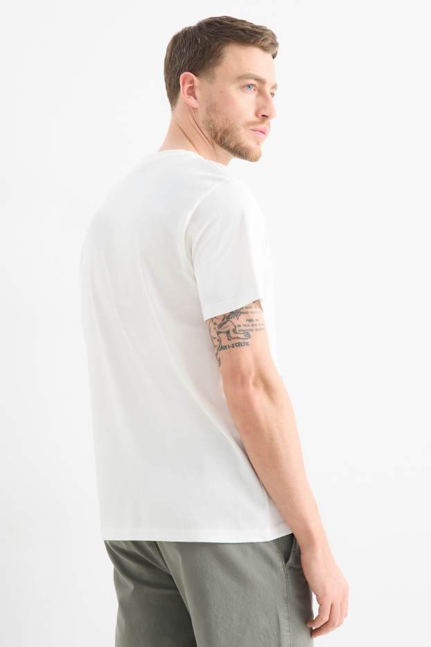 Hommes - T-shirt - regular fit - Peanuts - bleu / blanc