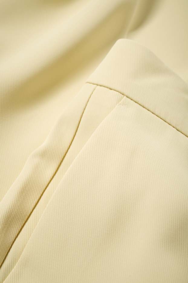 Mujer - Pantalón de oficina - mid waist - wide leg - amarillo claro