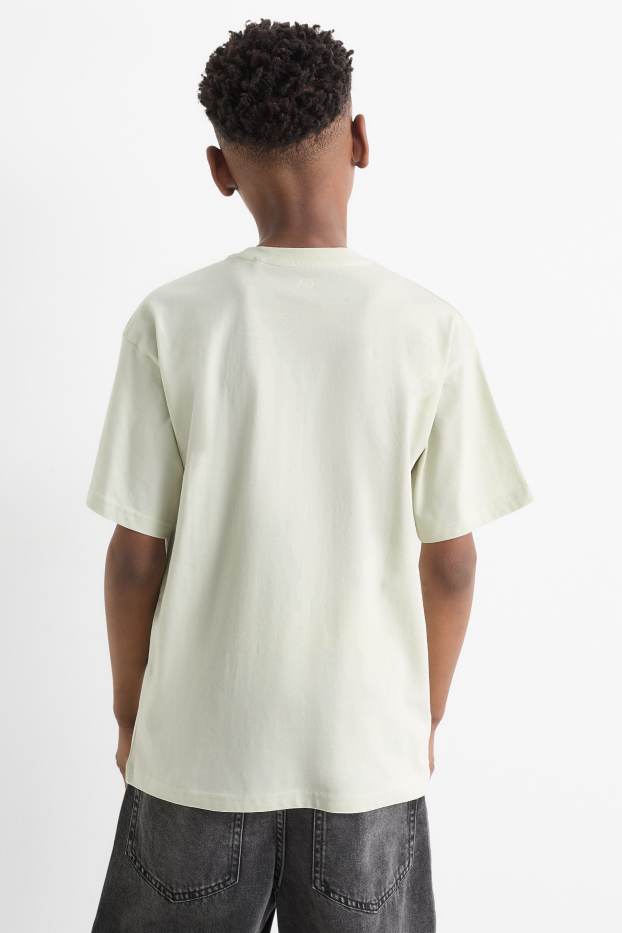Kinderen: jongens - Spin - T-shirt - mintgroen