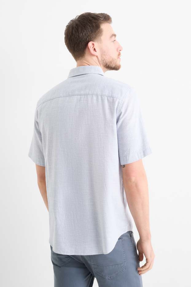 Men - Shirt - regular fit - kent collar - light blue