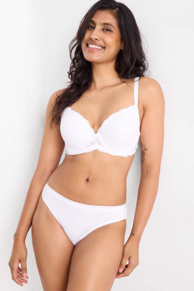 Dames - BH met beugels - FULL COVERAGE - voorgevormd - wit