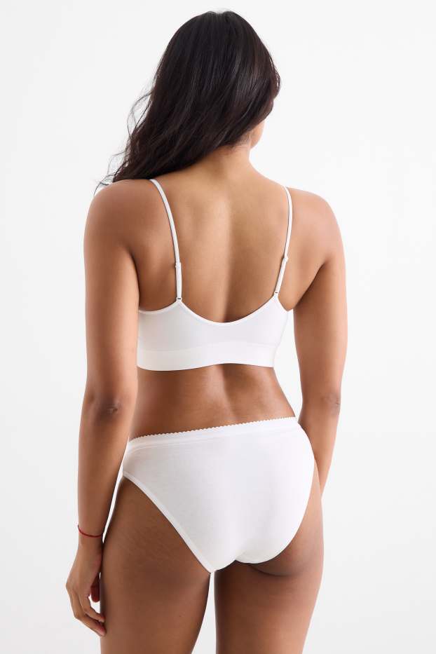 Women - Crop top - seamless - white