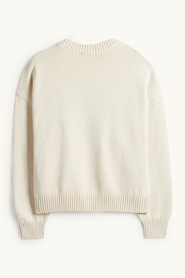 Femei - Pulover - crem