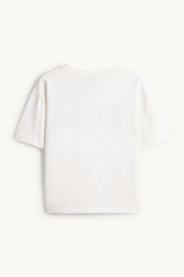 Bambine - Fiocco - maglia a maniche corte - bianco crema