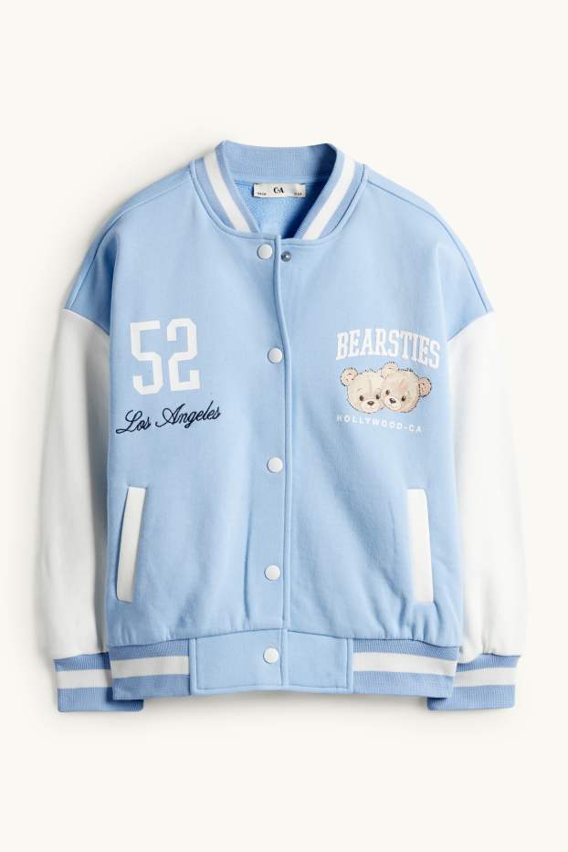 Děti - dívky - Medvídci - college bunda - světle modrá