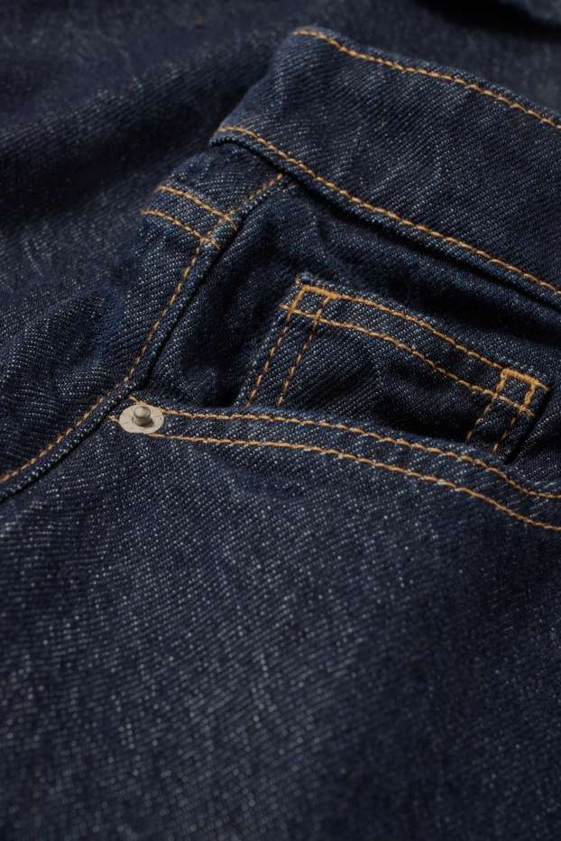 Dames - Baggy jeans - mid waist - donkerblauw