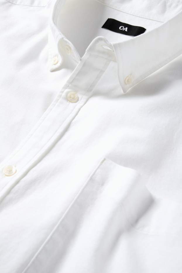 Home - Camisa - regular fit - button-down - blanc