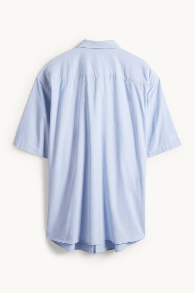 Hommes - Chemise - regular fit - col button-down - bleu clair