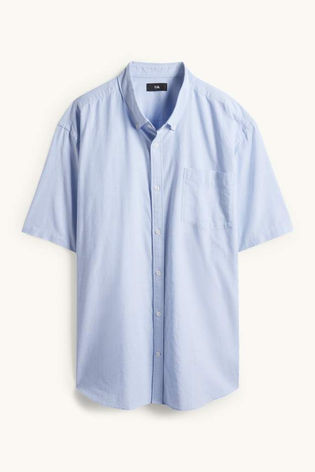 Hommes - Chemise - regular fit - col button-down - bleu clair