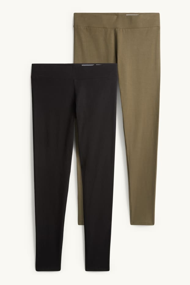 Damen - Multipack 2er - Leggings - dunkelgrün