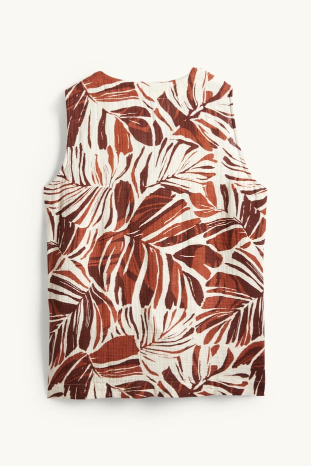 Dona - Armilla - estampada - beix/marró