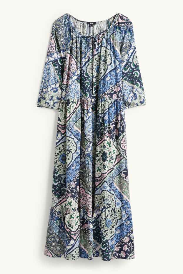 Damen - A-Linien Kleid - gemustert - bunt