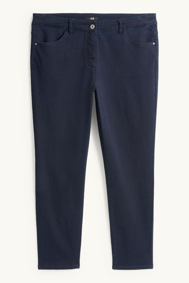 Dames - Slim jeans - mid waist - donkerblauw