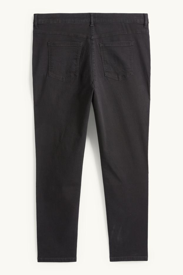Women - Slim jeans - mid-rise waist - black