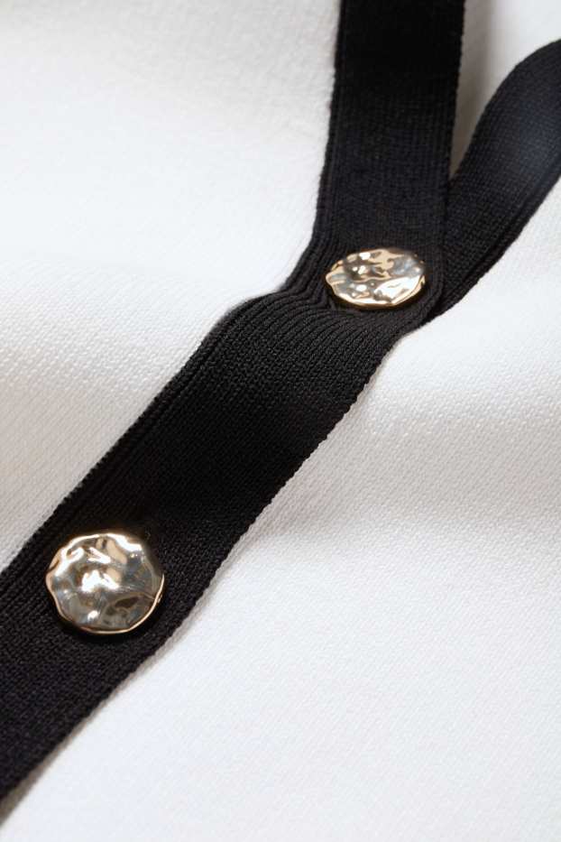 Dámské - Pletený kardigan - bílá