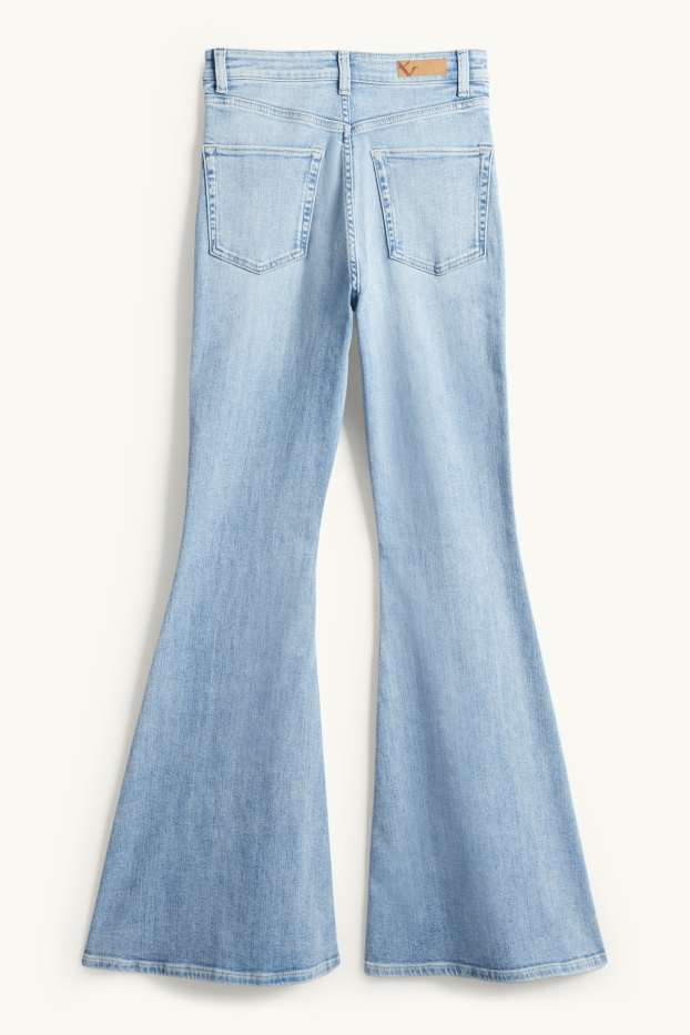 Mujer - Flared jeans - high waist - vaqueros - azul claro