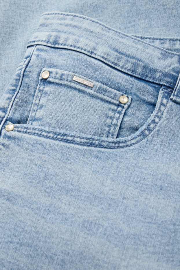 Femmes - Jean capri - mid waist - slim fit - bleu clair