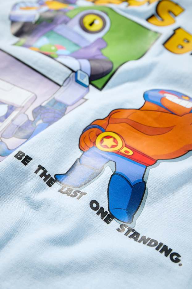 Children Boys - Brawl Stars - short pyjamas - 2-piece - light blue