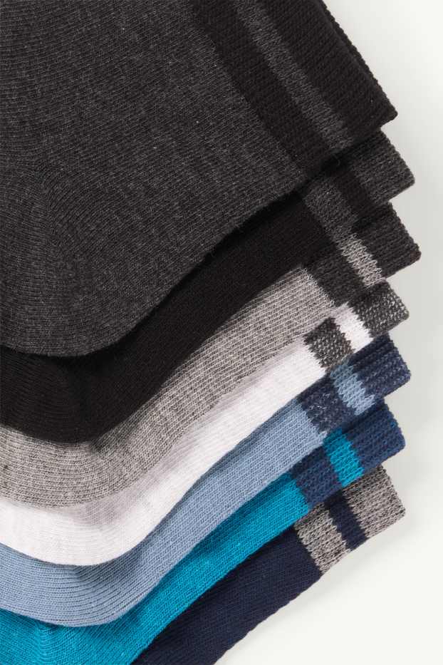 Home - Paquet de 7 - mitjons curts - blau/negre