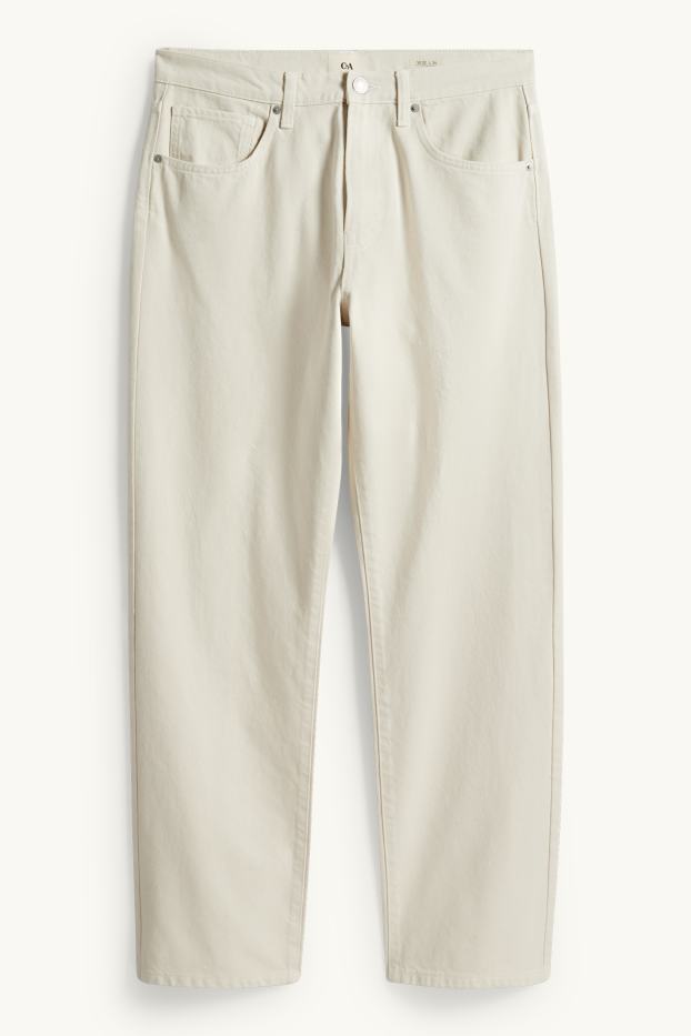 Bărbați - Relaxed jeans - alb-crem